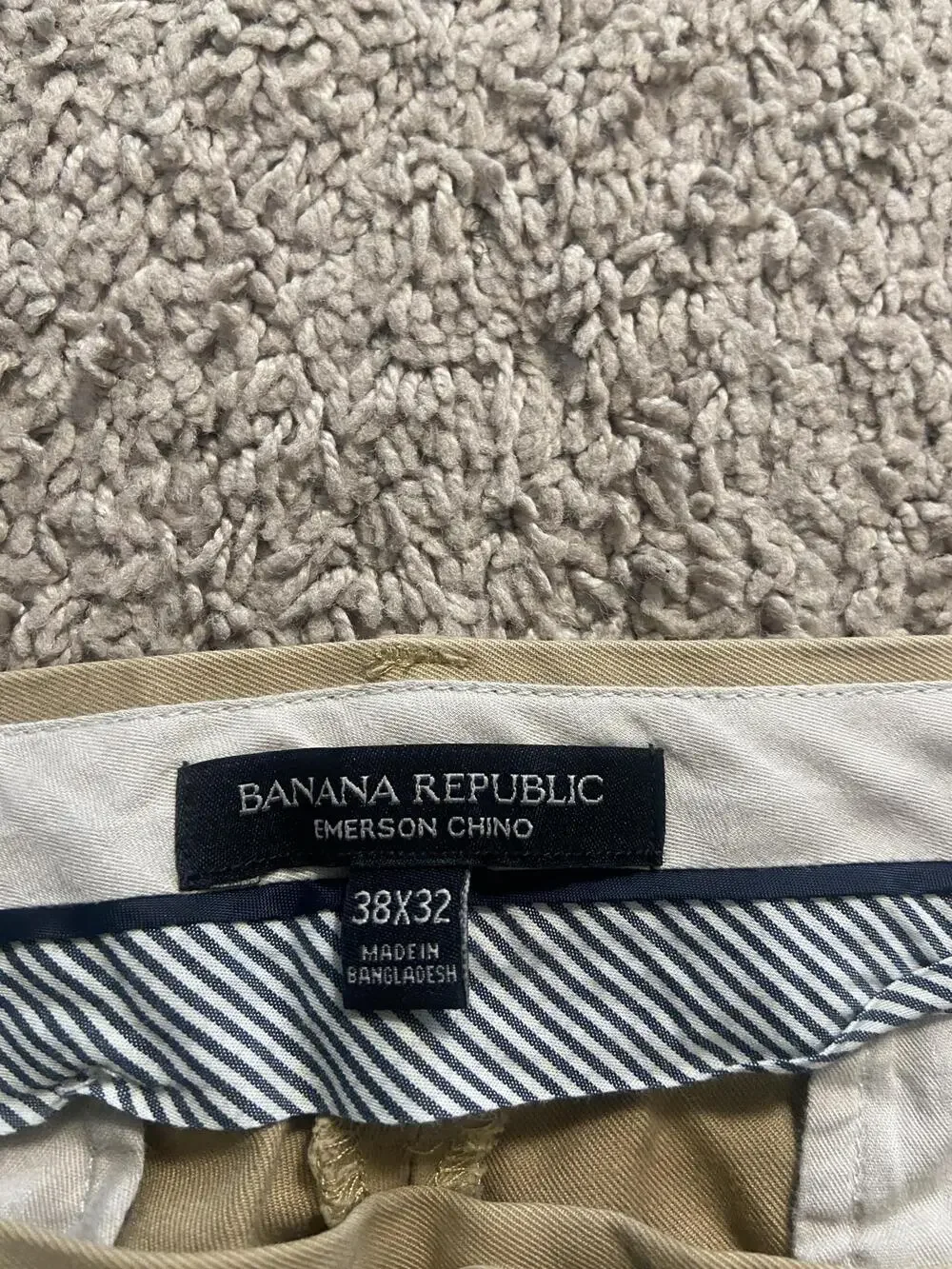Banana Republic Pants Mens 38x32 Beige Emerson Chino Straight Leg Casual Pockets